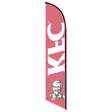 15' KFC Feather Flag with custom printed graphics