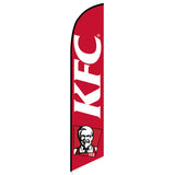 15' KFC Feather Flag with custom printed graphics