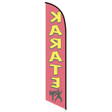 15' Karate Feather Flag with personalized logo