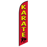 15' Karate Feather Flag with personalized logo