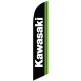 15' Kawasaki Feather Flag with personalized logo