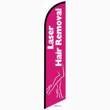 15' Laser Hair Removal Feather Flag customized with your graphics
