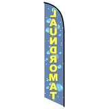 15' Laundromat Feather Flag customized with your graphics