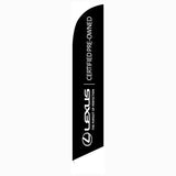 15' Lexus CPO Feather Flag custom printed with company logo