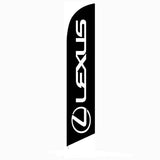 15' Lexus Feather Flag printed in full color