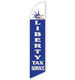 15' Liberty Tax Services Feather Flag printed with custom graphics
