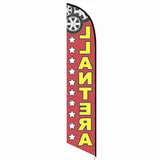 15' Llantera Feather Flag custom printed with company logo