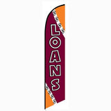 15' Loans Feather Flag with custom printed graphics