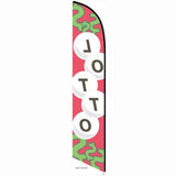 15' Lotto Feather Flag custom printed with company logo