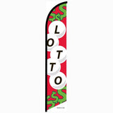 15' Lotto Feather Flag custom printed with company logo