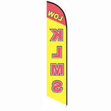 15' Low KLMS Feather Flag with your custom brand