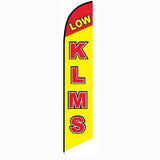 15' Low KLMS Feather Flag with your custom brand