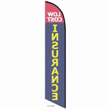 15' Low Cost Insurance Banner Flag with custom printed logo