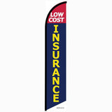 15' Low Cost Insurance Banner Flag with custom printed logo