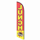 15ft Lunch Special Feather Flag custom printed with company logo