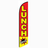 15ft Lunch Special Feather Flag custom printed with company logo