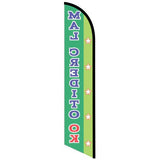 15' Mal Credito Okay Swooper Flag personalized with logo