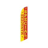 15' Managers Special Feather Flag with personalized logo