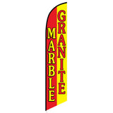 Marble Granite Feather Flag personalized with logo