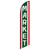 15' Market Feather Flag printed in full color