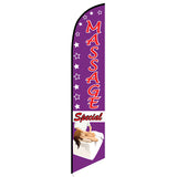 15' Massage Special Feather Flag customized with your graphics