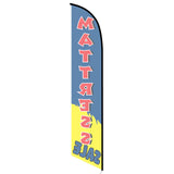 15' Mattress Sale Blue Banner Flag with custom printed graphics