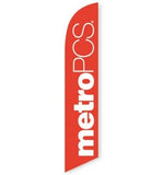 15' MetroPCS Orange (Copy) Feather Flag with personalized logo