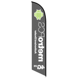 15' MetroPCS 4GLTE Black Feather Flag personalized with logo