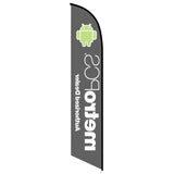 15' MetroPCS Authorized Dealer Black Feather Flag customized with your graphics