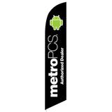 15' MetroPCS Authorized Dealer Black Feather Flag customized with your graphics