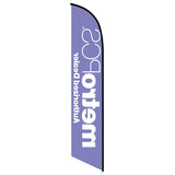 15' MetroPCS Authorized Dealer Purple Feather Flag printed in full color