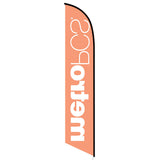15' MetroPCS Orange (Copy) Feather Flag with your custom brand