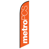15' MetroPCS Orange (Copy) Feather Flag with your custom brand