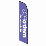 15' MetroPCS Wireless For All Purple Feather Flag with your custom branding