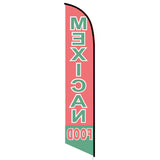 15' Mexican Food (Red) Feather Flag with your custom brand