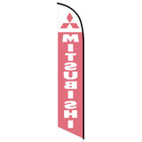 15' Mitsubishi Feather Flag with custom printed logo