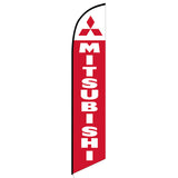 15' Mitsubishi Feather Flag with custom printed logo