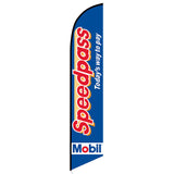15' Mobil Speedpass Feather Flag with custom printed logo