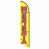 15' Muebleria Feather Flag with custom printed logo