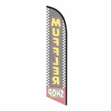 15' Muffler Shop Feather Flag printed to your specs