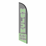 15' Mulch Sold Here Feather Flag with custom printed logo