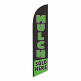 15' Mulch Sold Here Feather Flag with custom printed logo