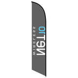 15' Net10 Wireless Black Feather Flag with custom printed graphics