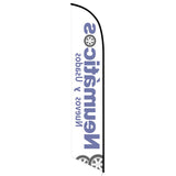 15' Neumaticos Nuevos Y Usados Feather Flag with custom printed graphics
