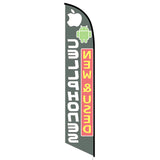 15' New And Used Cellphones Feather Flag with custom printed logo