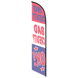 15' No Credit Bad Credit OK Feather Flag with your custom branding