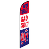 15' No Credit Bad Credit OK Feather Flag with your custom branding