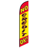 15' No Credit OK Feather Flag printed with custom graphics