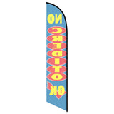15' No Credito OK Feather Flag with custom printed graphics