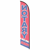 15' Notary Public Feather Flag with custom printed logo